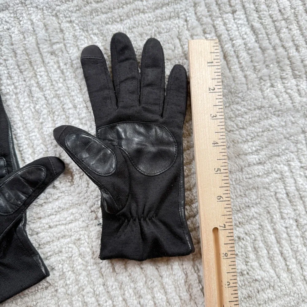 Fownes Brothers Leather Gloves Women's S/M Black Vintage Warm Sleek Utility
